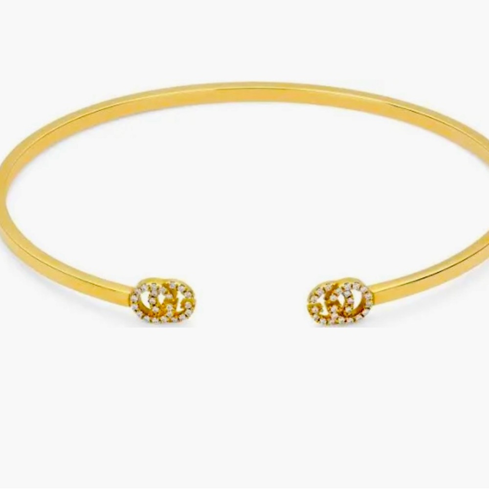 GG Gold Cuff with Crystals